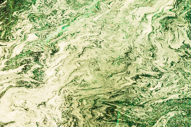 Composição abstrata de verde e branca