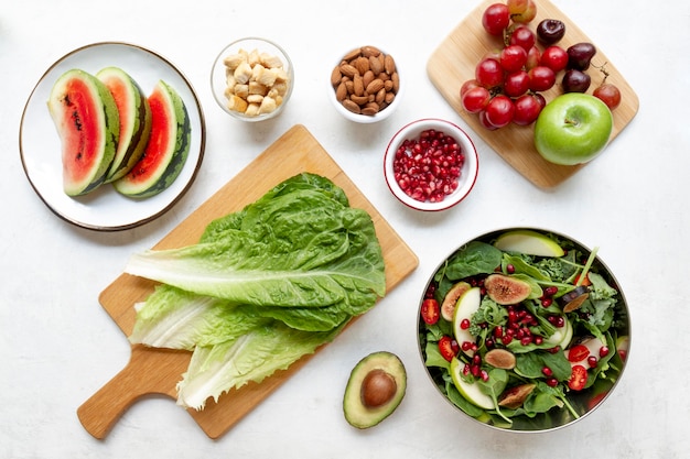 Foto grátis composição alimentar da dieta flexitarista