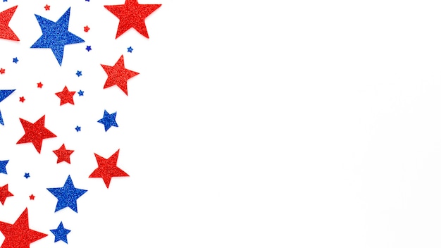 Composição de dia da independência dos EUA com copyspace e estrelas