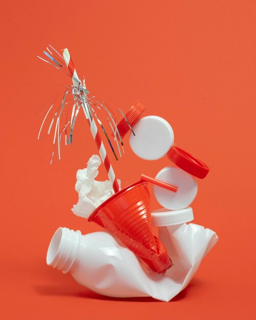 Composição de elementos plásticos não ecológicos