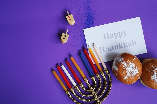 Foto grátis composição de hanukkah