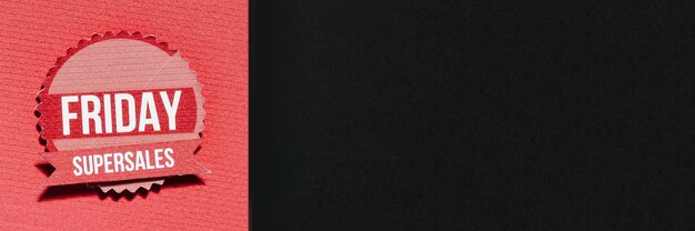 Composição de papel com oferta da Black Friday