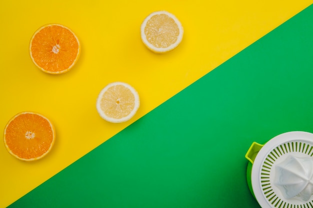 Foto grátis composição de suco de citrinos