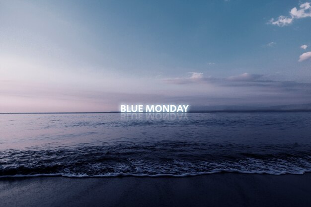 Composição deprimente de segunda-feira azul