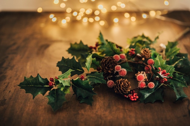 Foto grátis composição do natal com visco