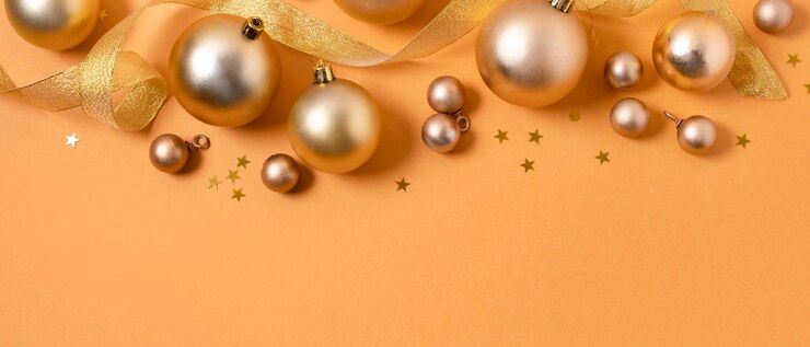 Foto grátis composição festiva de natal com espaço de cópia