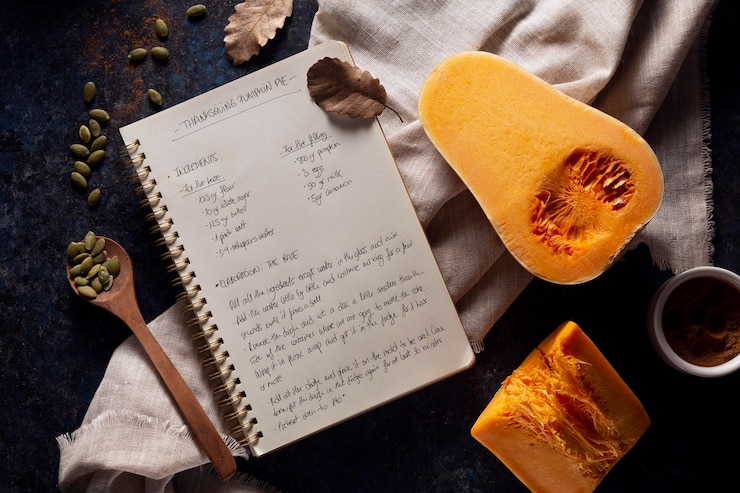 Foto grátis composição para fazer torta de abóbora