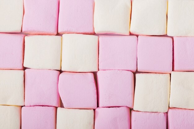 Composição suave de marshmallows