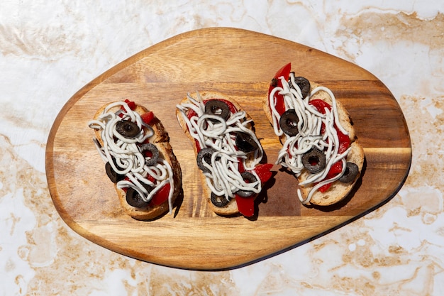 Composição tradicional de gulas deliciosas