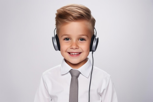 Foto grátis conceito de agente infantil e operador corporativo de telemarketer