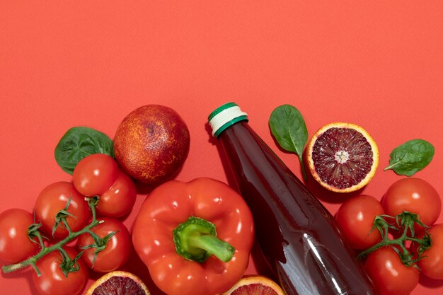 Conceito de banner de supermercado com ingredientes