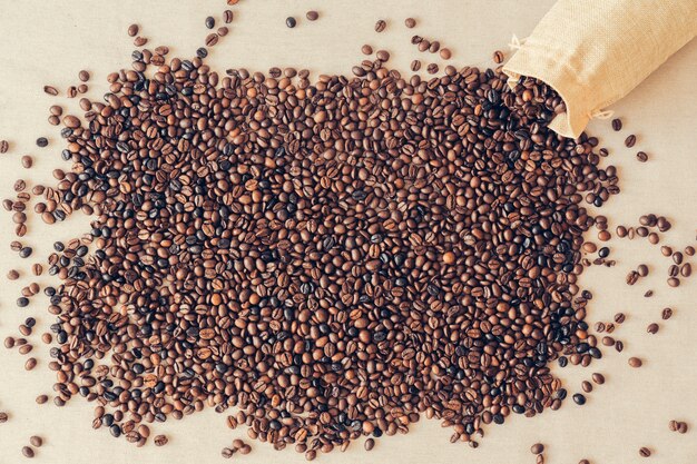 Conceito de café com saco de algodão