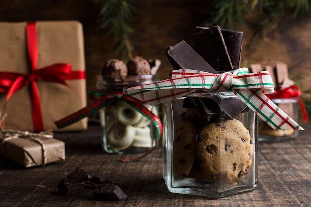 Foto grátis conceito de chocolate e natal