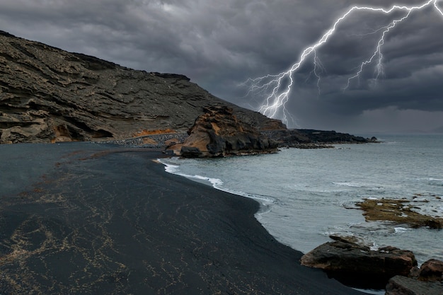 Foto grátis conceito de colagem de efeitos climáticos