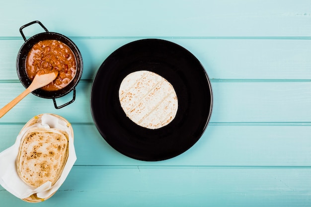 Foto grátis conceito de comida mexicana com taco