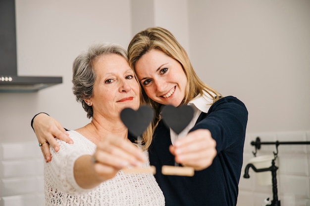 Foto grátis conceito de dia das mães com coração