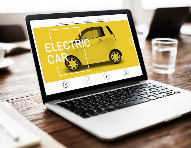 Conceito de economia de energia de tecnologia de ecologia de carro elétrico