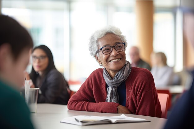 Foto grátis conceito de educação para mulheres de idade média