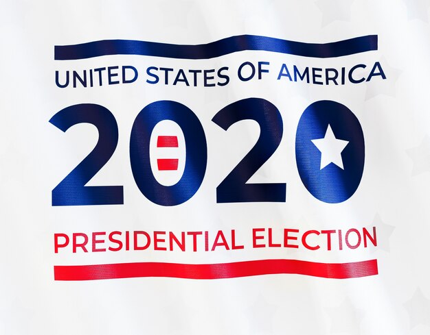 Conceito de eleições americanas com bandeira americana