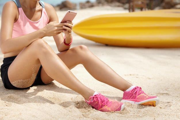 Conceito de esporte, tecnologia e lazer.