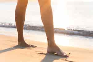 Foto grátis conceito de estilo de vida de praia bonita