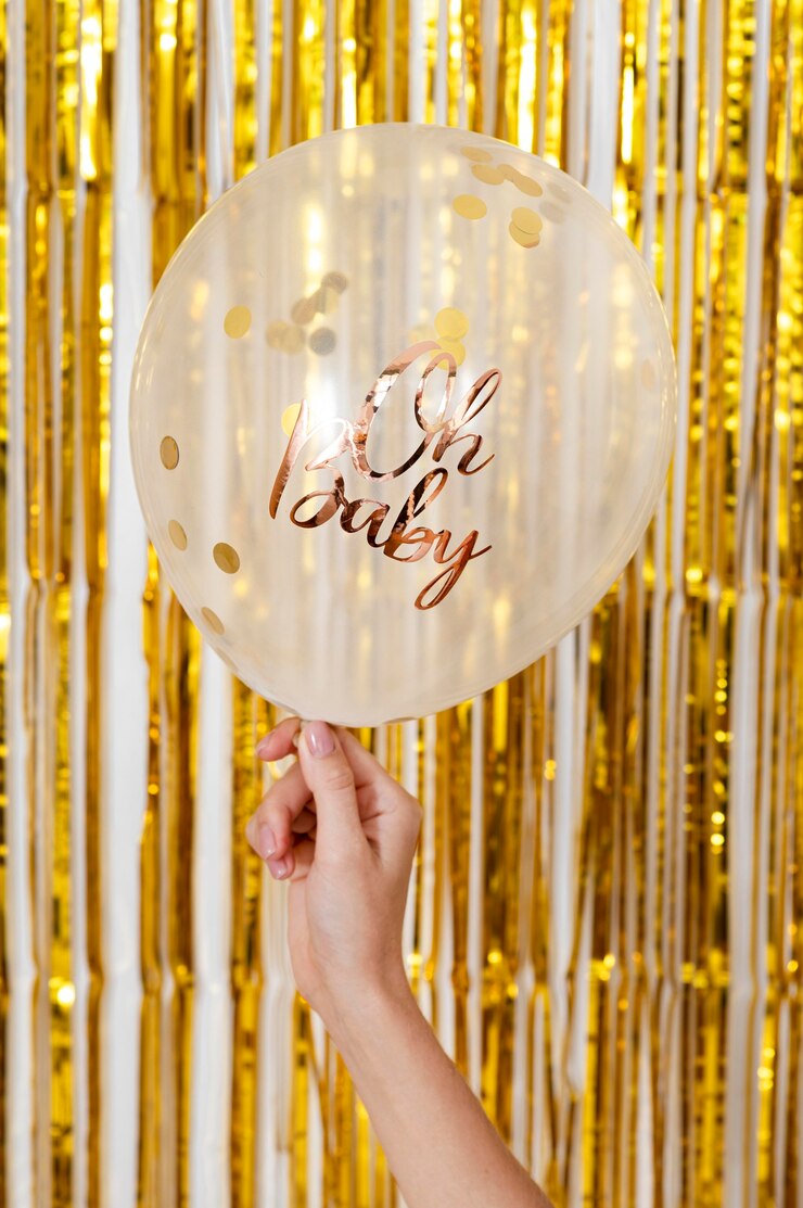 Foto grátis conceito de festa de chá de bebê de vista frontal