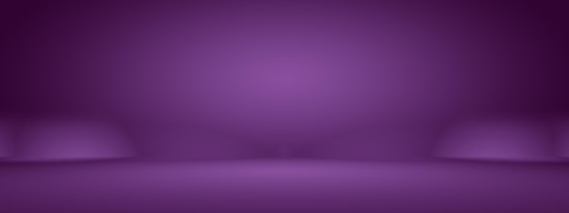 Conceito de fundo de estúdio abstrato fundo de sala de estúdio roxo gradiente de luz vazio para produto