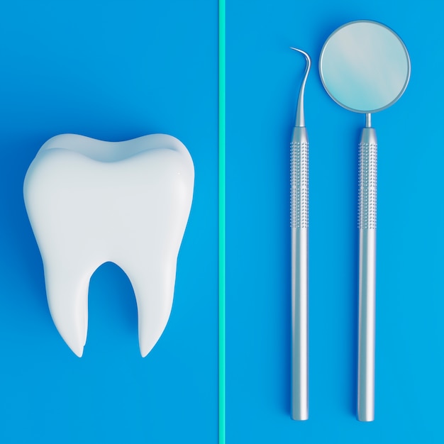 Foto grátis conceito de higiene dental com dente