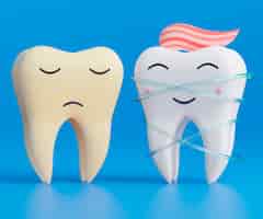 Foto grátis conceito de higiene dental com dentes