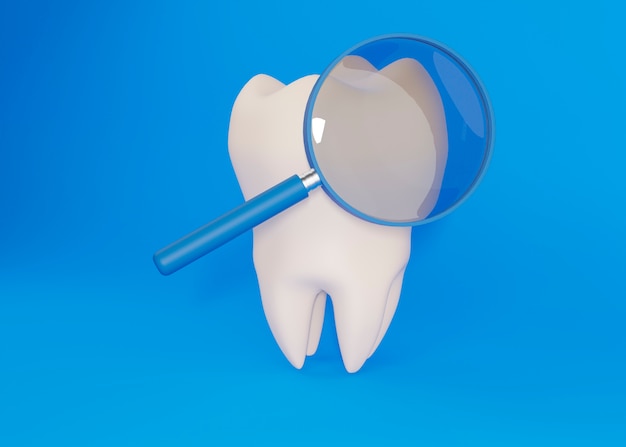 Conceito de higiene dental com fundo azul
