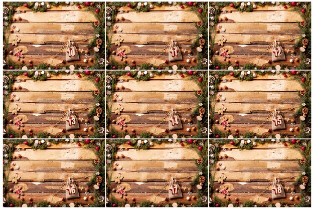 Conceito de horário de inverno para o calendário do advento