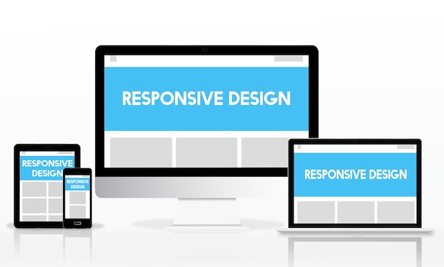 Conceito de internet de layout de design responsivo