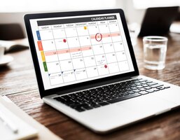 Conceito de lembrete de gerenciamento de organização do planejador de calendário