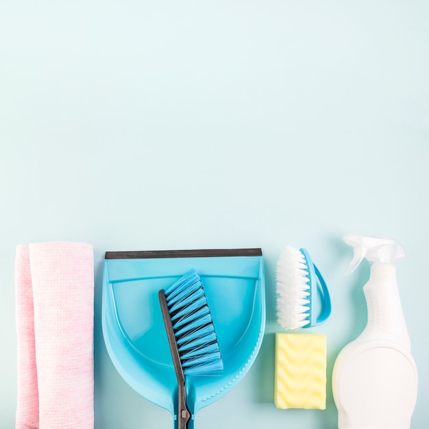 Conceito de limpeza composição de camada plana