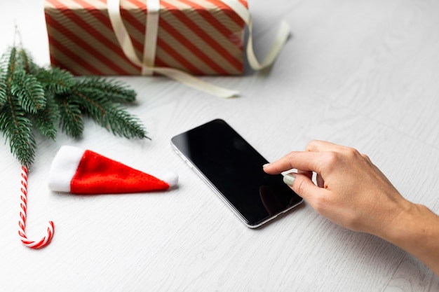 Conceito de lindo natal em casa com espaço de cópia