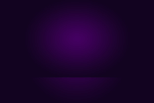 Conceito de plano de fundo do estúdio - fundo escuro do quarto do estúdio roxo do gradiente para o produto.