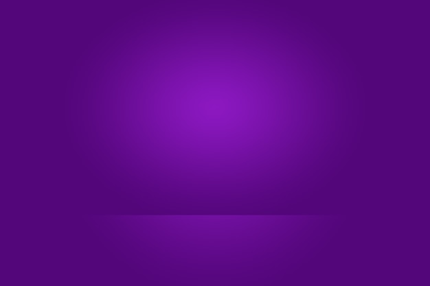 Conceito de plano de fundo do estúdio - fundo escuro do quarto do estúdio roxo do gradiente para o produto.