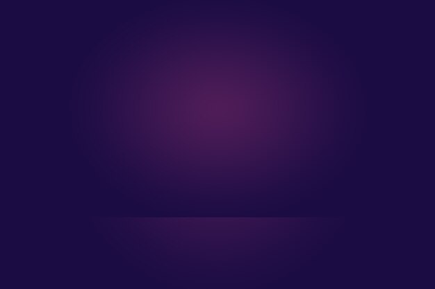 Conceito de plano de fundo do estúdio - fundo escuro do quarto do estúdio roxo do gradiente para o produto.