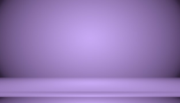 Conceito de plano de fundo do estúdio - fundo escuro do quarto do estúdio roxo do gradiente para o produto.