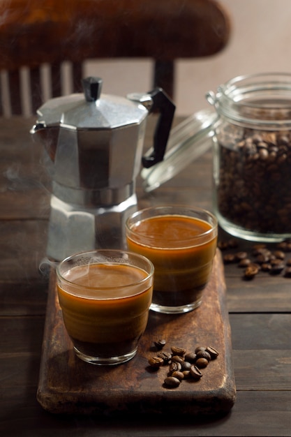 Foto grátis conceito de preparação de café ainda vida