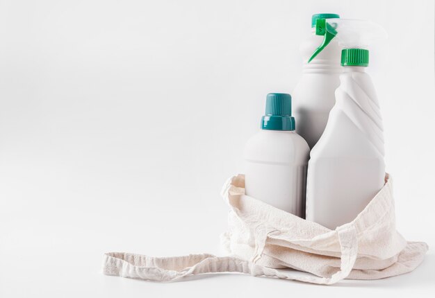 Conceito de produtos ecológicos com espaço de cópia