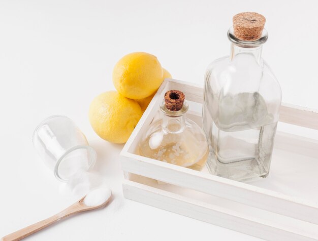 Conceito de produtos ecológicos com espaço de cópia