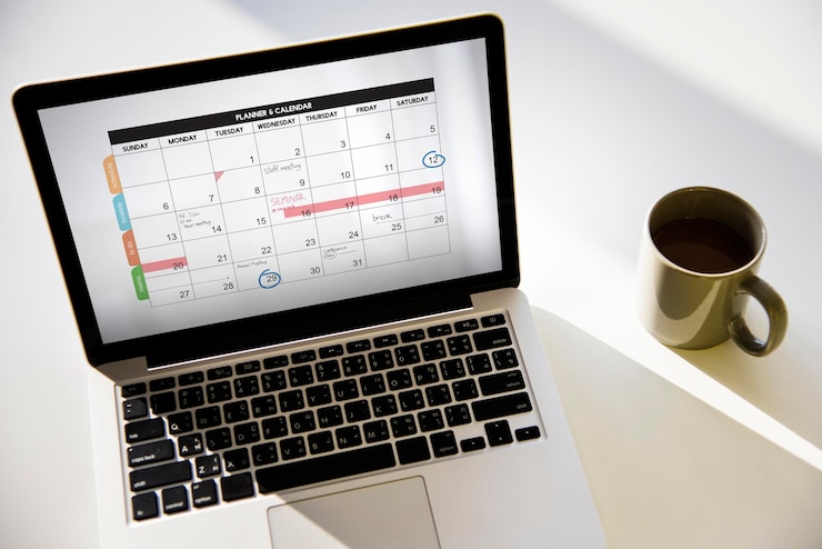 Foto grátis conceito de programação de agenda do planejador de calendário