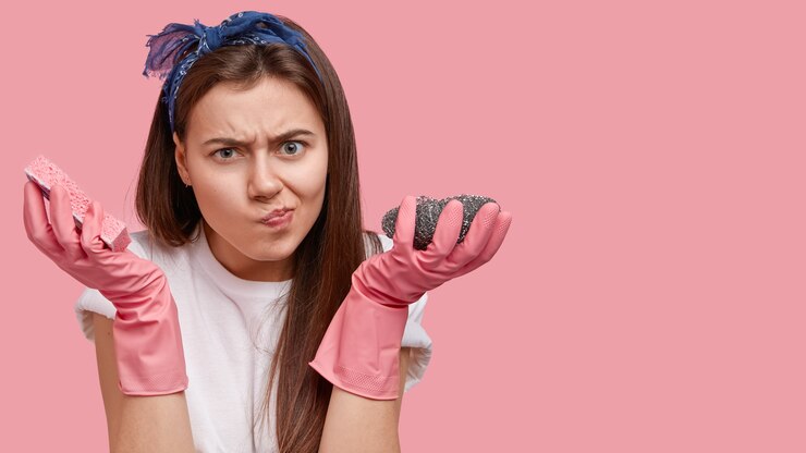 Foto grátis conceito de trabalho doméstico e emoções negativas