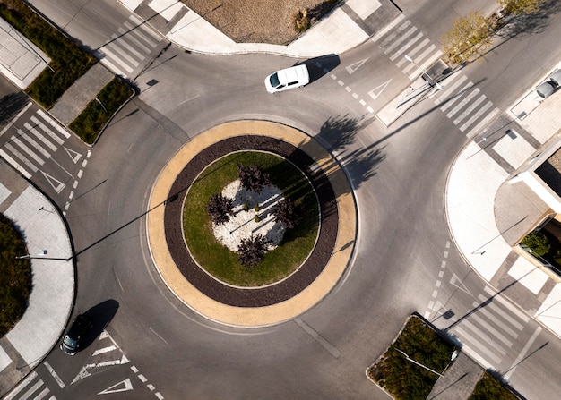 Foto grátis conceito de transporte com interseção