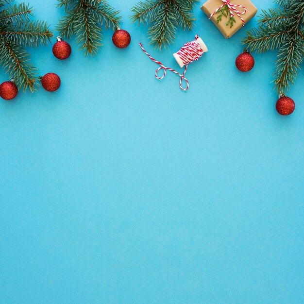 Conceito de véspera de Natal com espaço de cópia