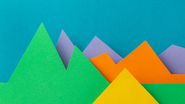 Conceito gráfico com papel colorido