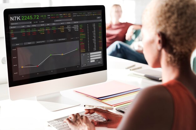 Conceito gráfico de finanças de Forex para negociação em bolsa de valores