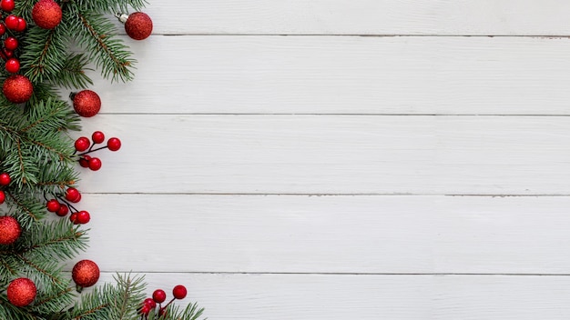 Conceito lindo de véspera de natal com espaço de cópia