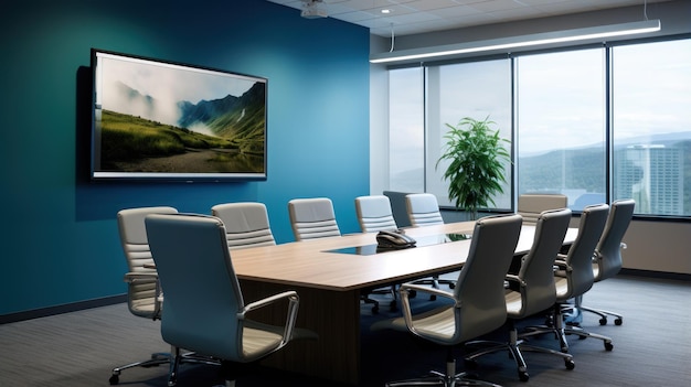 Configuração estratégica da sala de reuniões para decisões empresariais cruciais